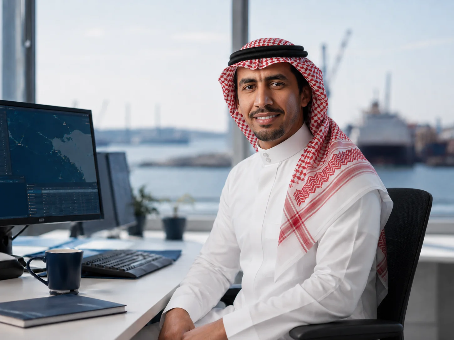 أحد مختصي سيريس في مكتب العمليات البحرية